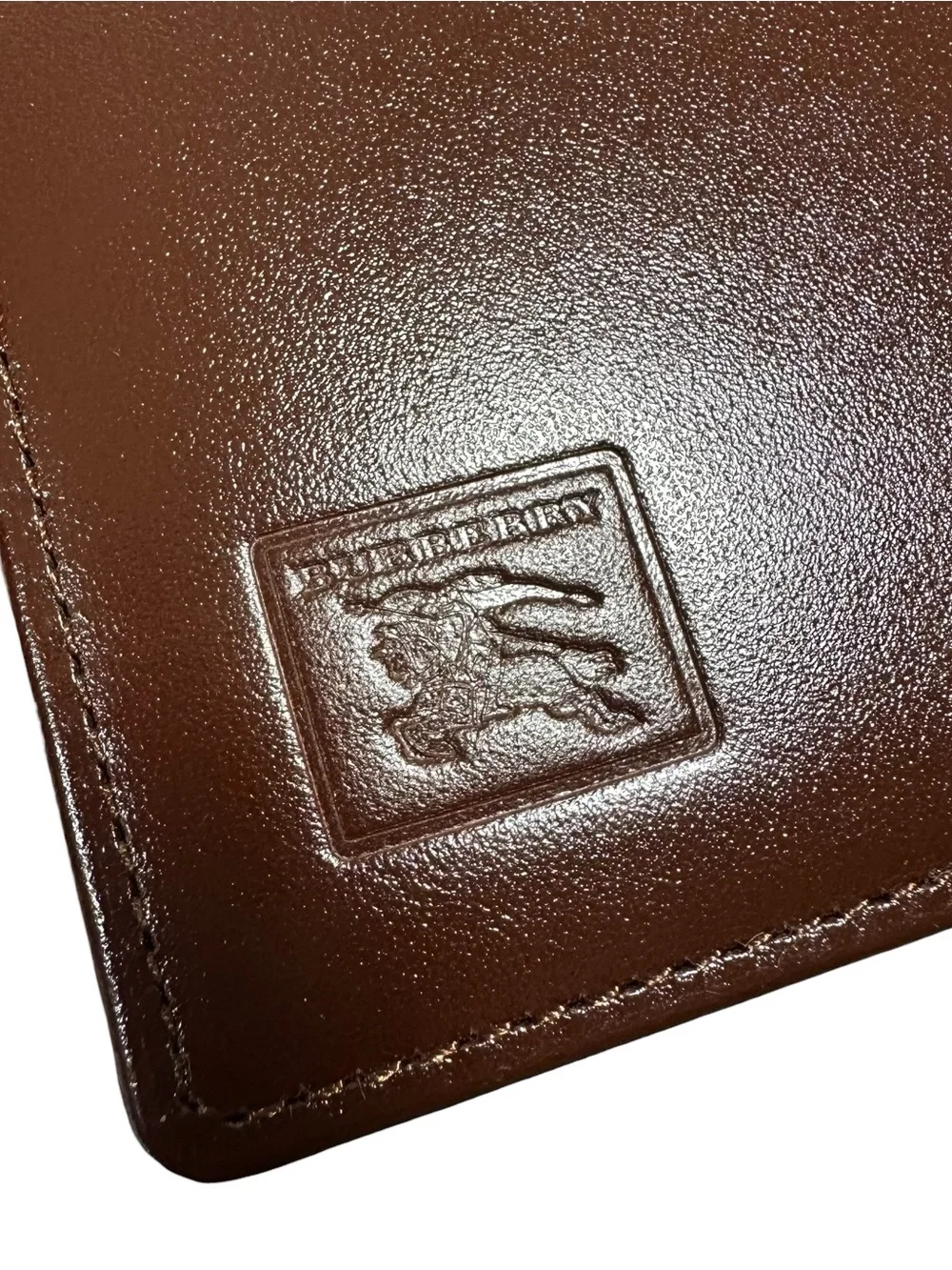 Burberry Brown Leather & Nova Check Men’s Bifold Wallet with Box